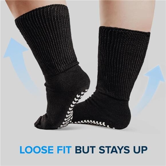 Extra Wide Socks for Swollen Feet, Diabetic Socks for Men, Hospital Socks, Wide - Picture 3 of 7